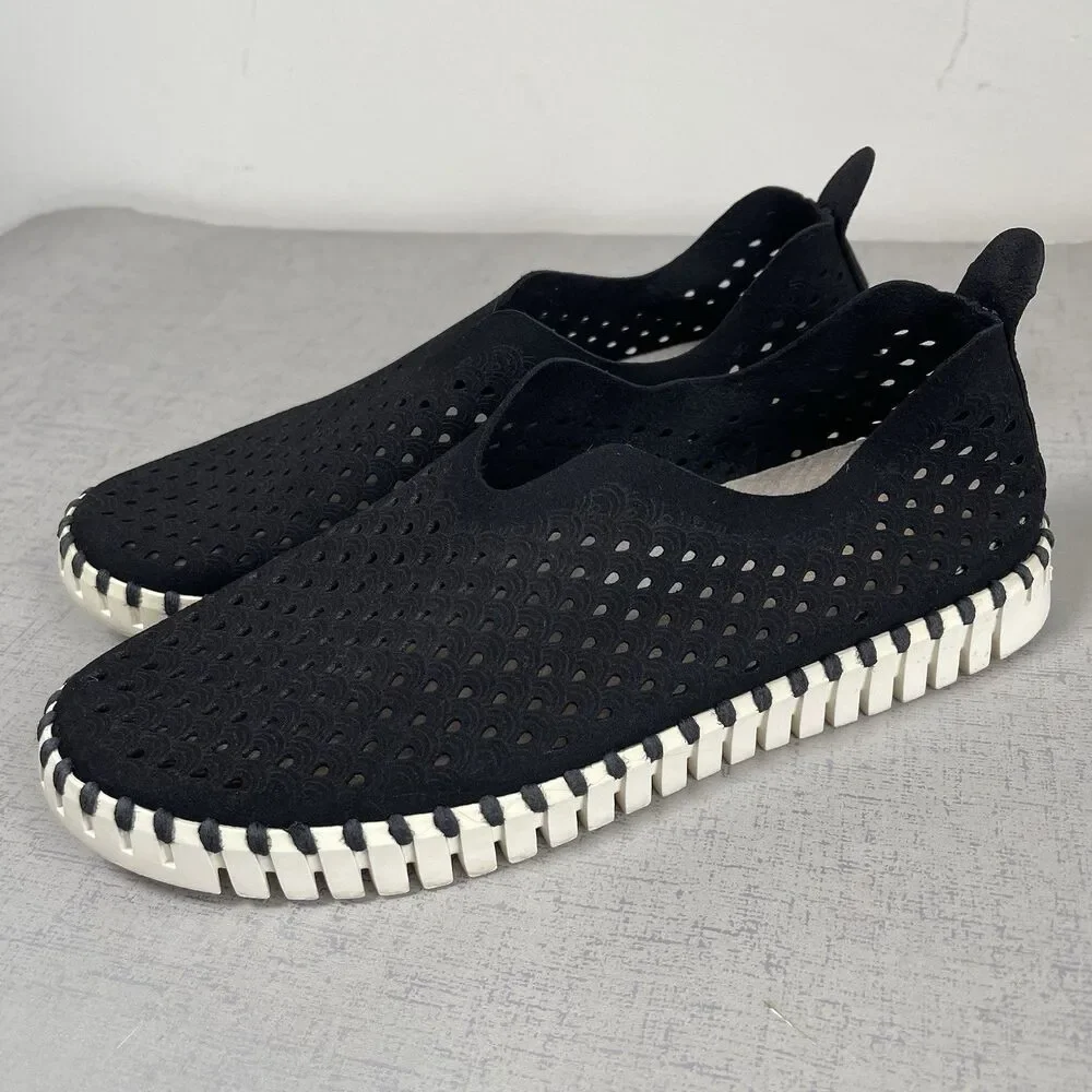 Ilse Jacobsen Tulip Slip On Sneakers Comfort Shoes‎ Loafers 39 / US 8.5 Black